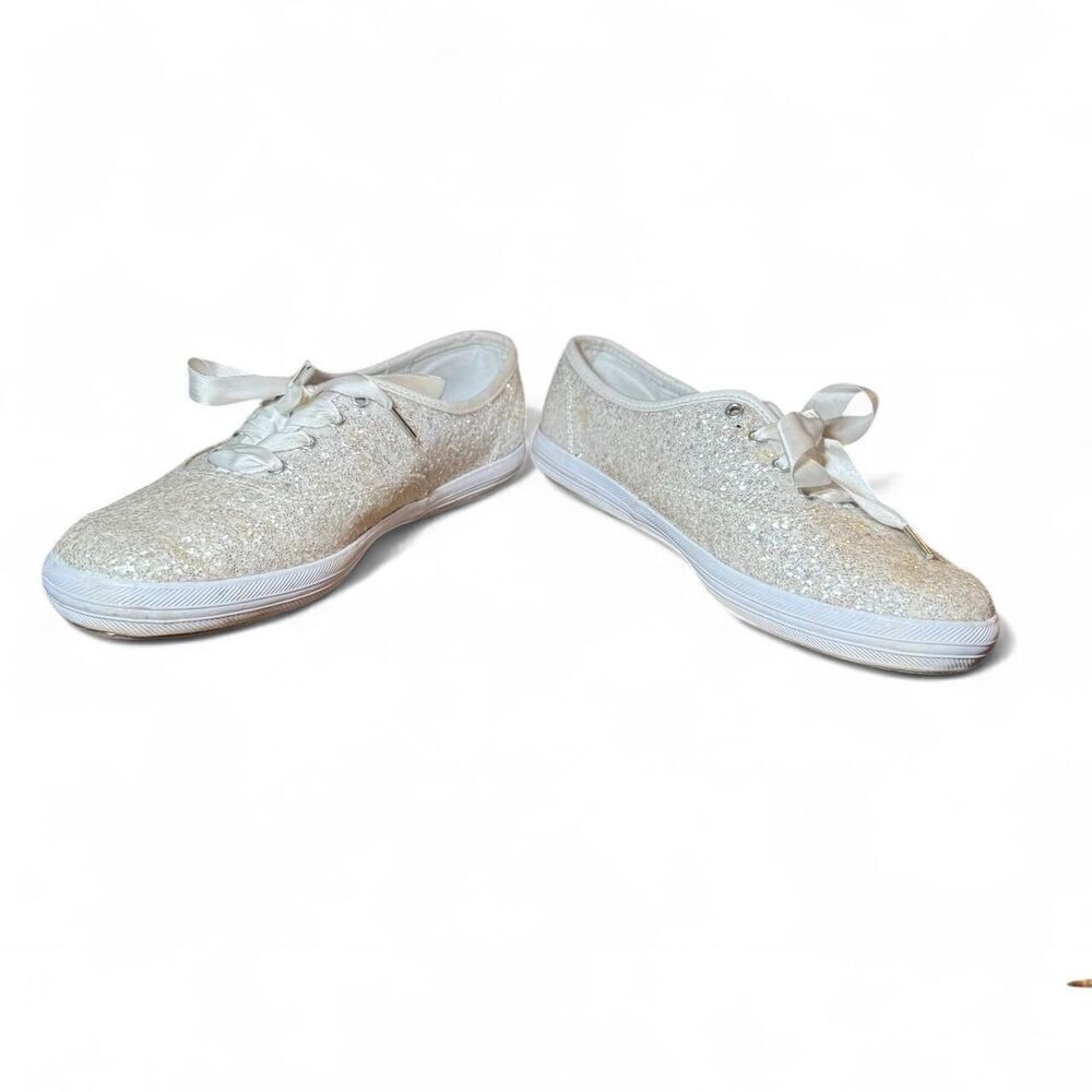 Keds X Kate Spade New York Champion Glitter Wedding Flats Sneakers Sz 7.5 - Picture 7 of 8